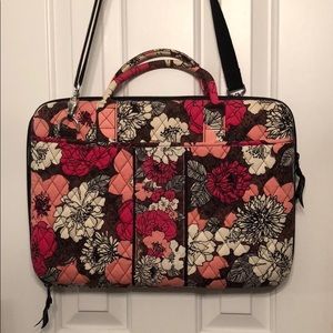 Vera Bradley Mocha Rouge Laptop Bag